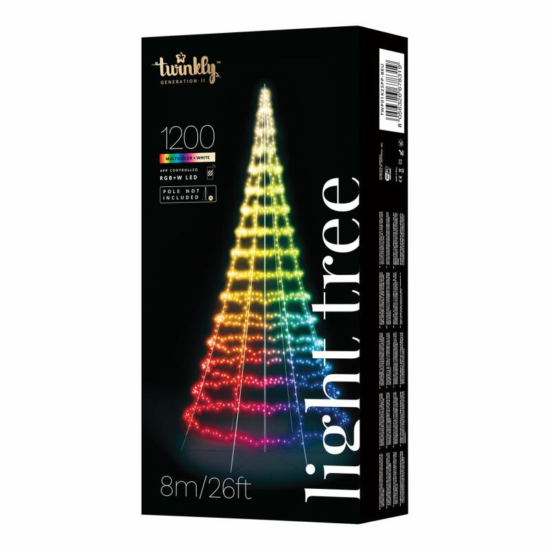 Tree Lights | Twinkly RGB and Warm White Cone Tree Lights, 1200 Leds, 8 meters – TWINKLY Branches & Tree Lights Tree Lights