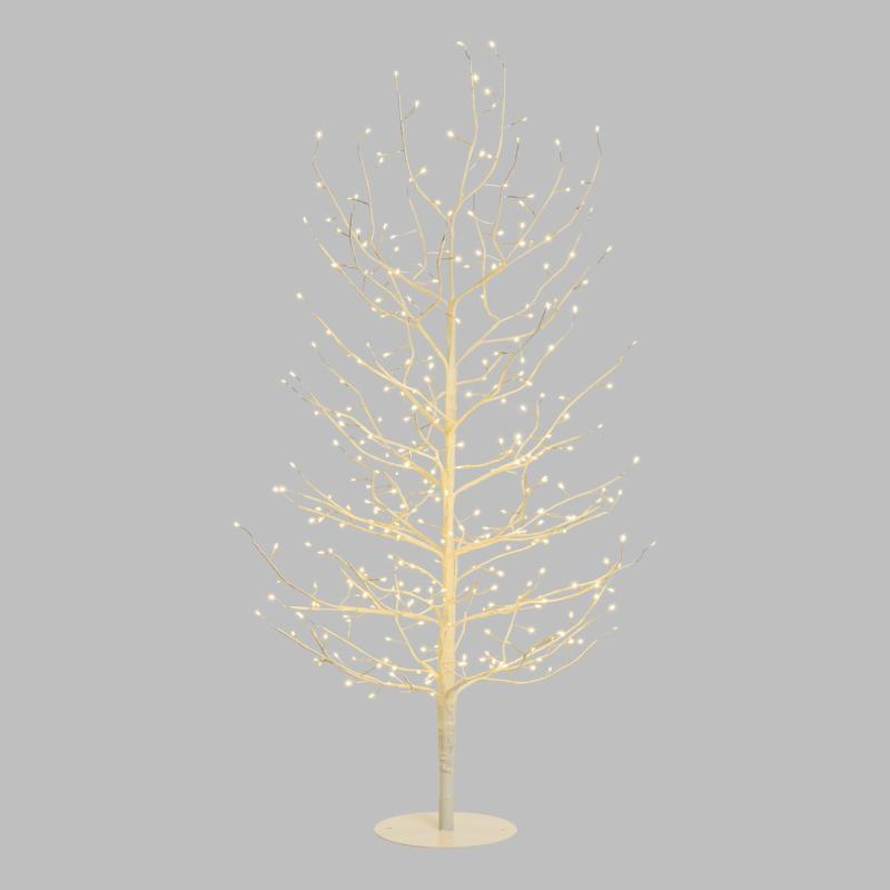 Tree Lights | White Linden Branch Tree, h 1.2 m, 330 Warm White MicroLEDs, Indoor use Branches & Tree Lights Tree Lights