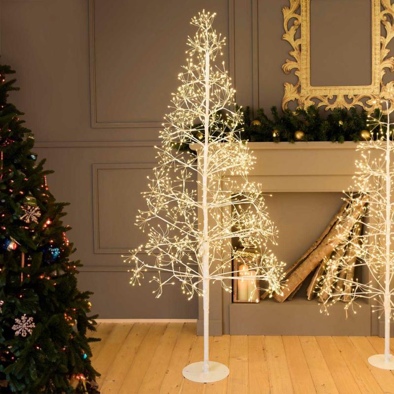 Tree Lights | White RICHE Tree, h 150 cm, 1500 Warm White MicroLEDs, Indoor Use Branches & Tree Lights Tree Lights