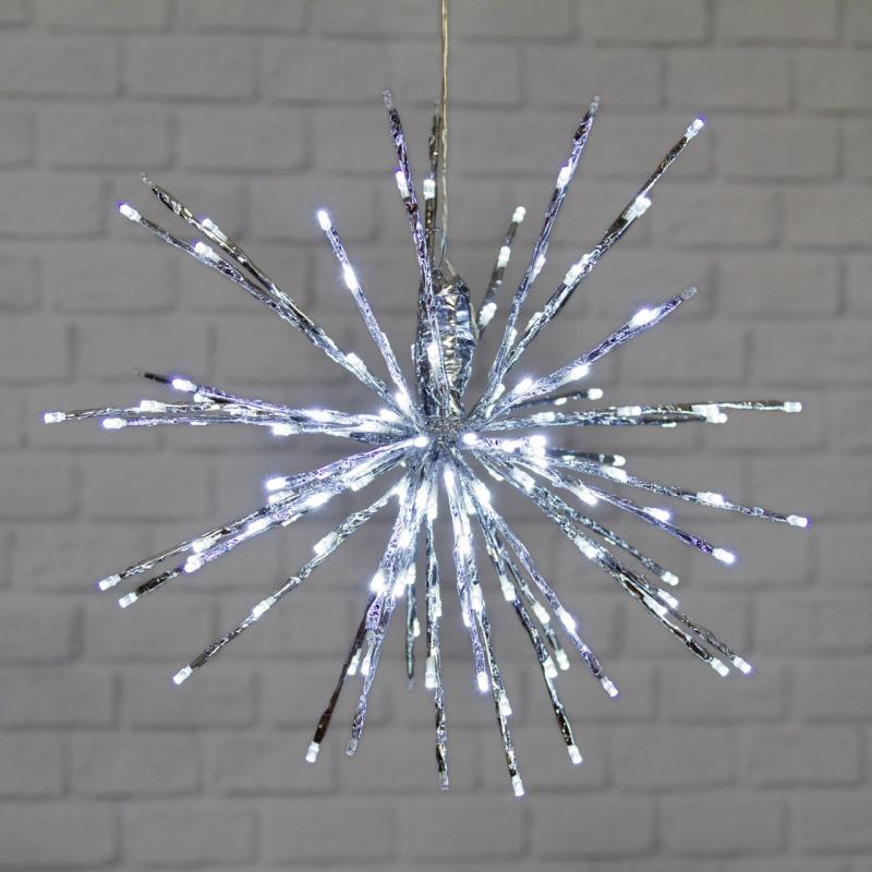 Twigball | Ø 45cm Silver Twigball, 160 White LEDs Branches & Tree Lights Twigball