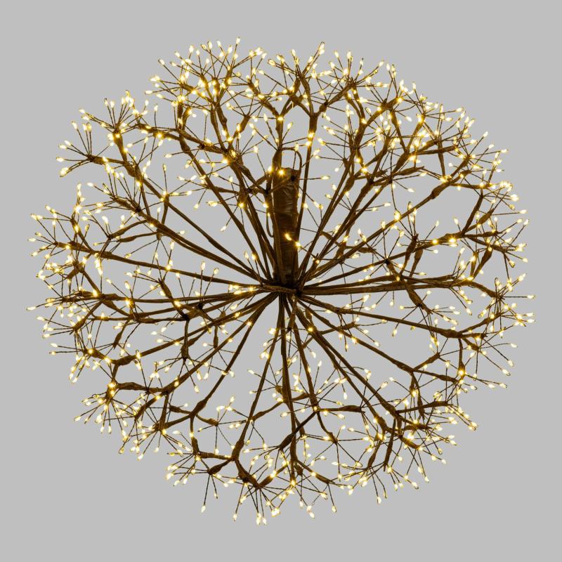 Twigball | RICHE Sphere with Brown Branches, Ø 50 cm, 912 Warm White MicroLEDs, Indoor Use Branches & Tree Lights Twigball