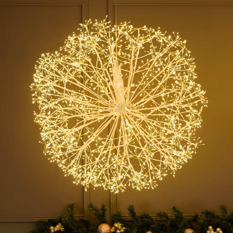 Twigball | RICHE Sphere with White Branches, Ø 80 cm, 2500 Warm White MicroLEDs, Indoor Use Branches & Tree Lights Twigball