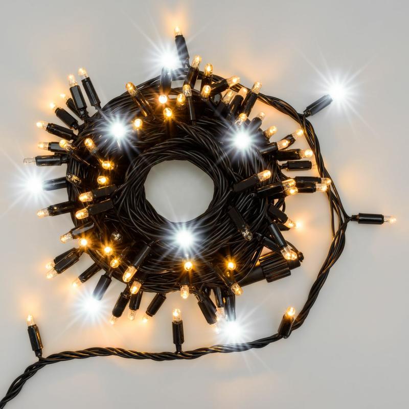 LED Strings | 10m 96 Warm White and White Maxiled Flashled String Lights, Black Cable, Connectable – PL24V LED Strings LED Strings