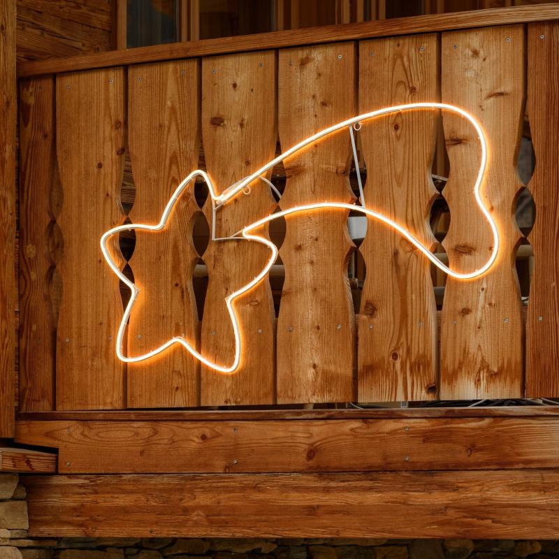 2D Figure Lights | Comet Star Figure Rope Lights Neon Effect, 120 x h 75cm, 480 Led Warm White – LED NEON FIGURES 2D Figure Lights 2D Figure Lights