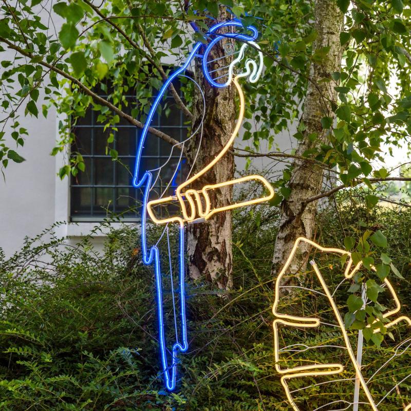 2D Figure Lights | Parrot Figure, Rope Lights Neon Effect, 120 cm, Blu and Warm White Leds, Left Side – LED NEON FIGURES 2D Figure Lights 2D Figure Lights