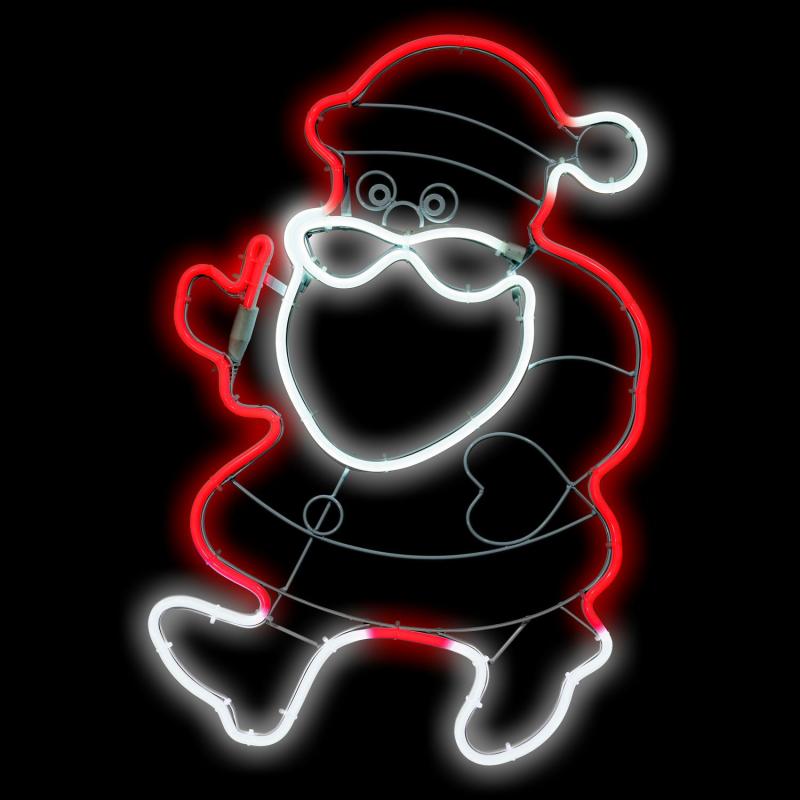 2D Figure Lights | Santa Claus Figure, Rope Lights Neon Effect, 57 cm, 288 Leds, White and Red – LED NEON FIGURES 2D Figure Lights 2D Figure Lights