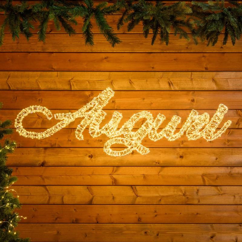 3D Figure Lights | Auguri 3D sign, 115 x h 37 cm, 2000 warm white and white microleds, outdoor use – MICROLED FIGURES 3D Figure Lights 3D Figure Lights