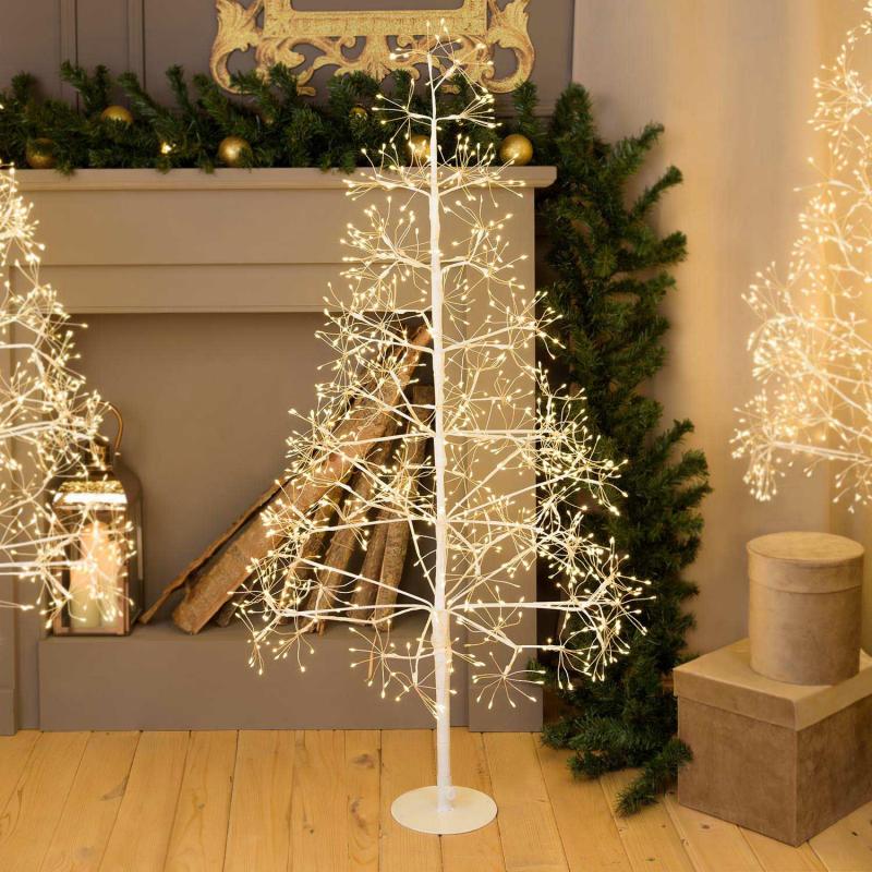 Tree Lights | White RICHE Tree, h 120 cm, 1000 Warm White MicroLEDs, Indoor Use Branches & Tree Lights Tree Lights